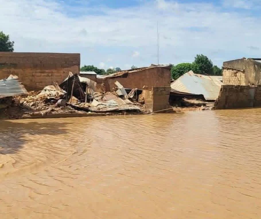 Flooded and submerged roads in Nsukka after heavy rains in Enugu State.